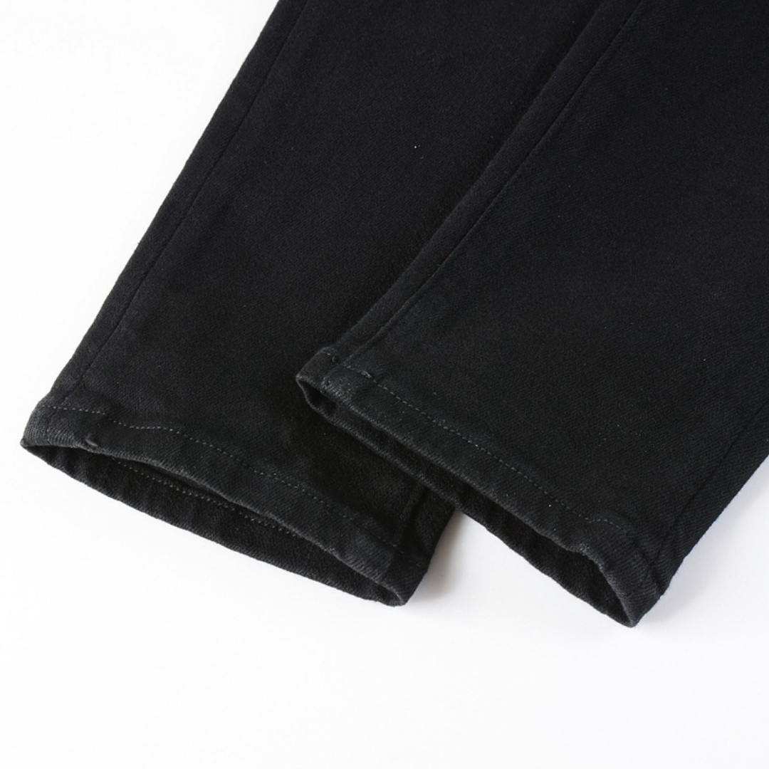 Amr Black Patch Ripped Jeans