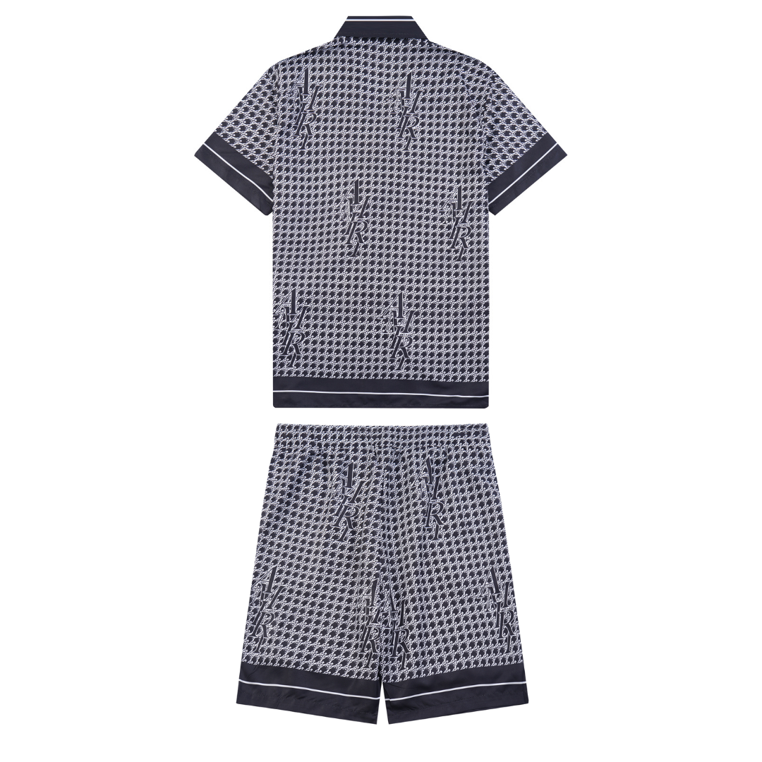 Amr Staggard Silk Short Set