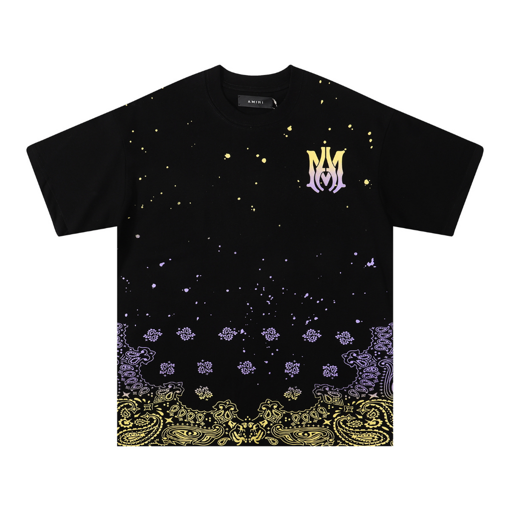 Amr Bandana Bleach Paint Splatter T-shirt