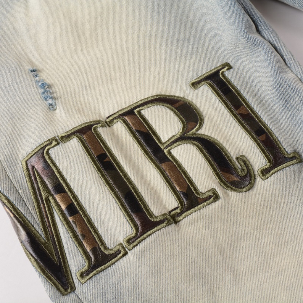 Amr Camo Logo Jeans