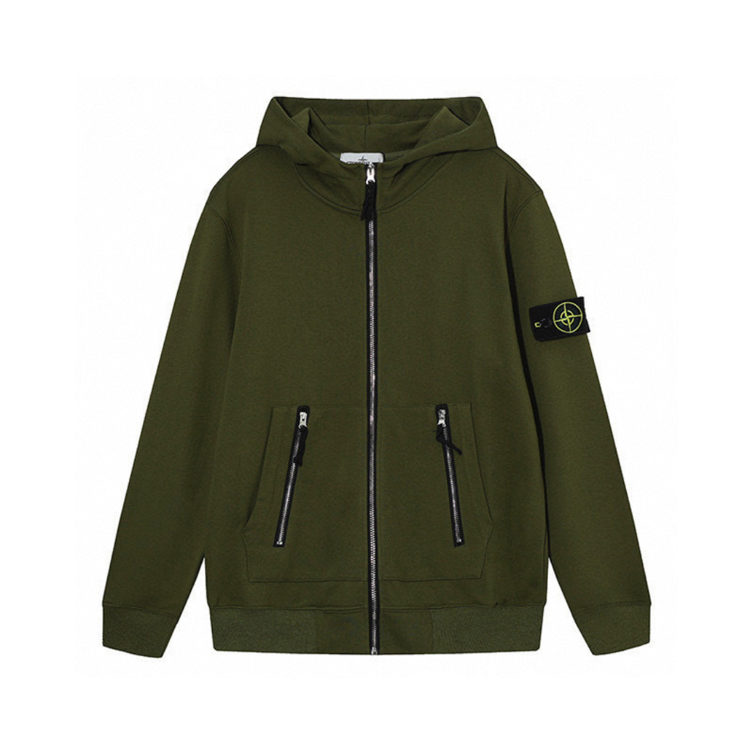Stone Monogram 2.0 Zip Hoodie