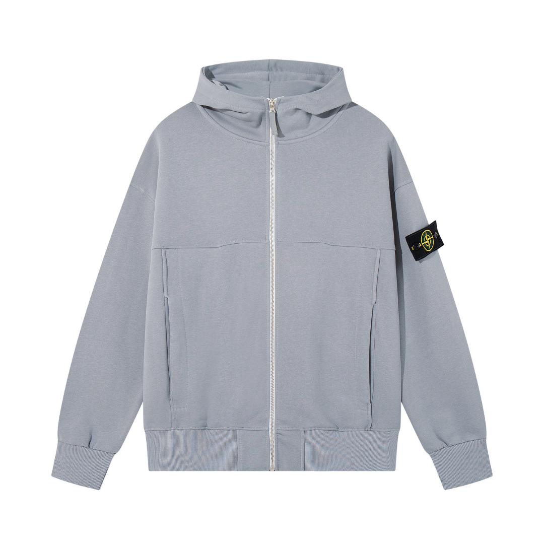 Stone Monogram 4.0 Zip Hoodie