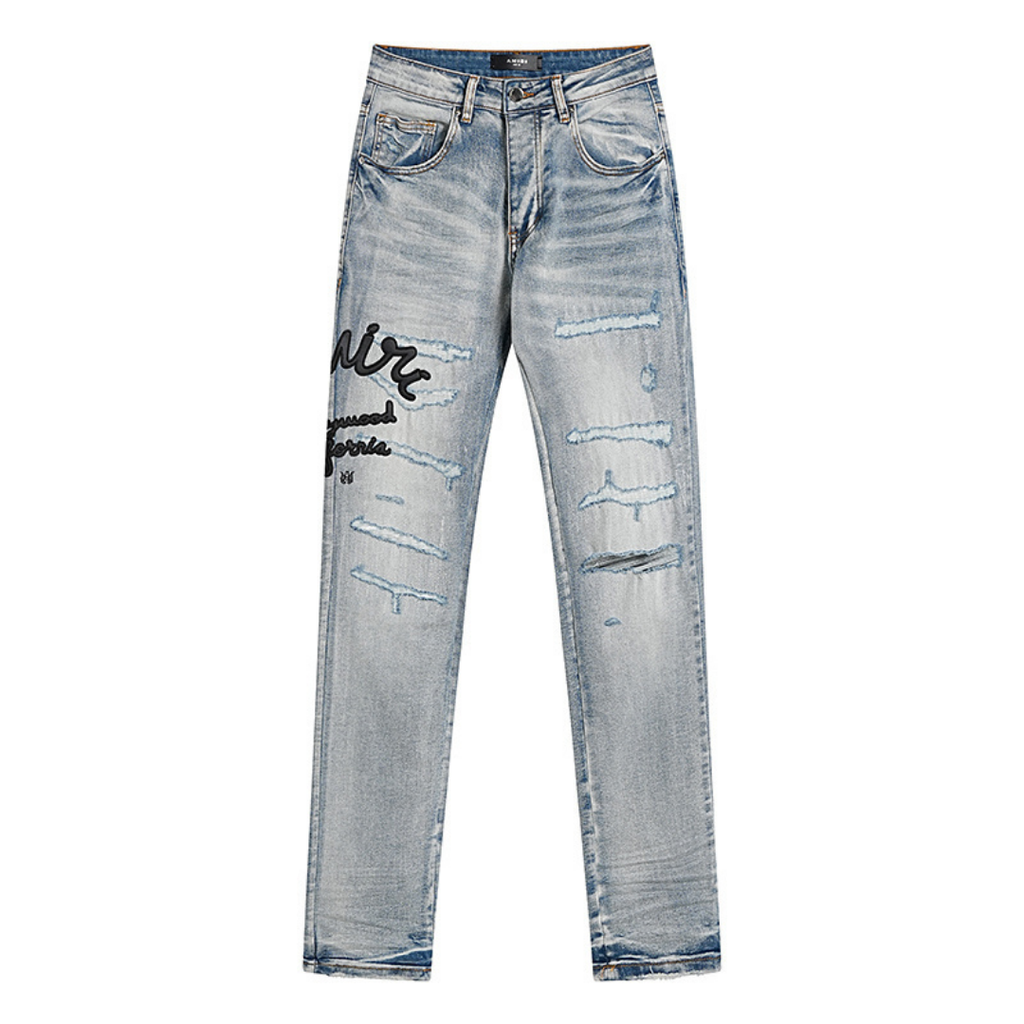 Amr Logo Staggered Jeans