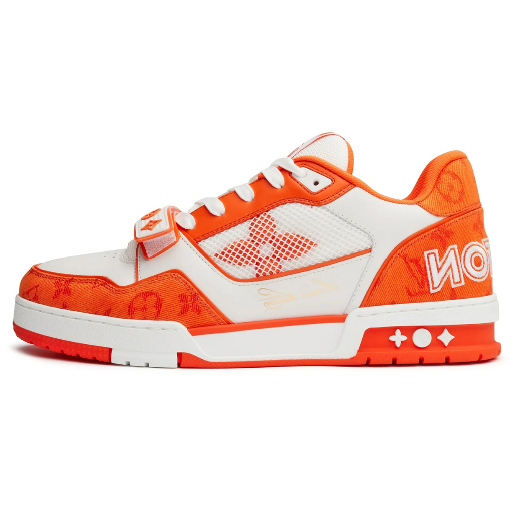LV Monogram Orange Denim Trainer