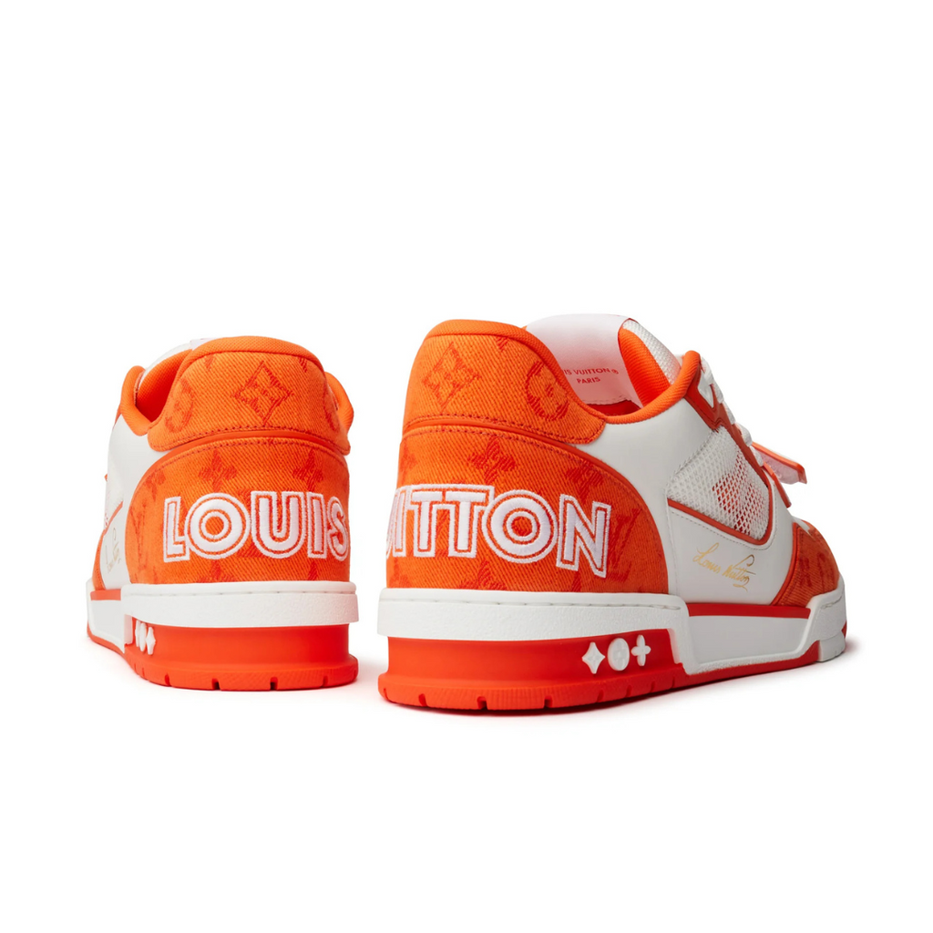 LV Monogram Orange Denim Trainer