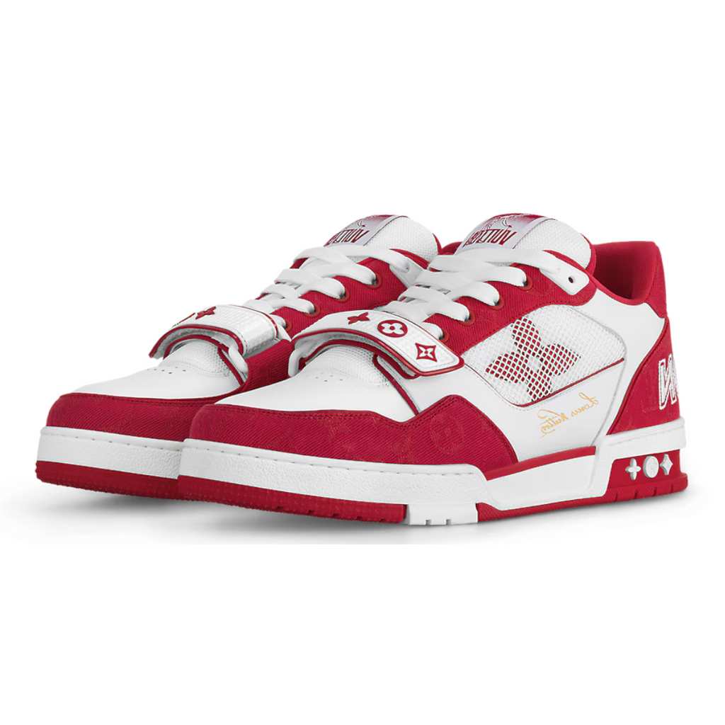 LV Monogram Red Denim Trainer