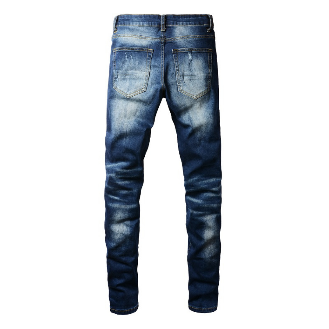 Amr Red Bandana Jeans