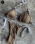 MIUE BROWN WHITE BIKINI