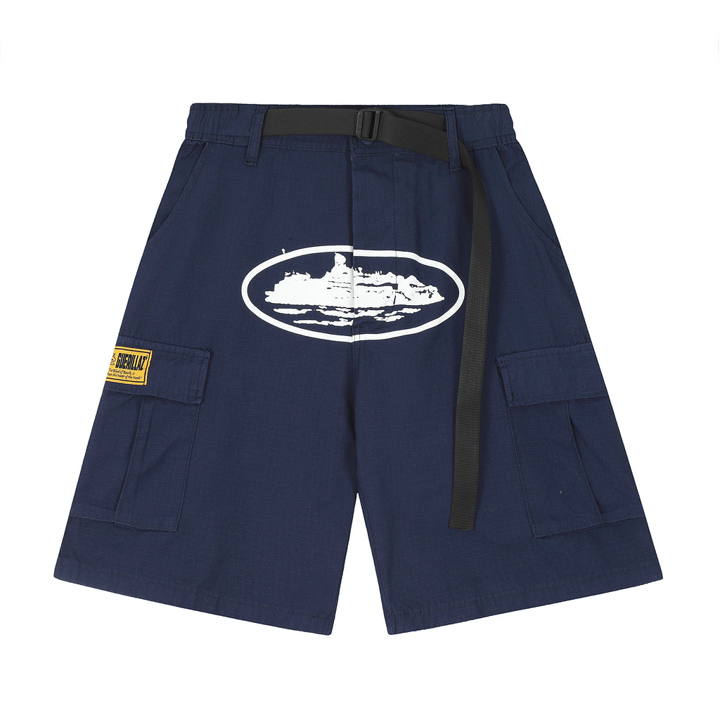Alcatraz Cargo Navy Blue Shorts