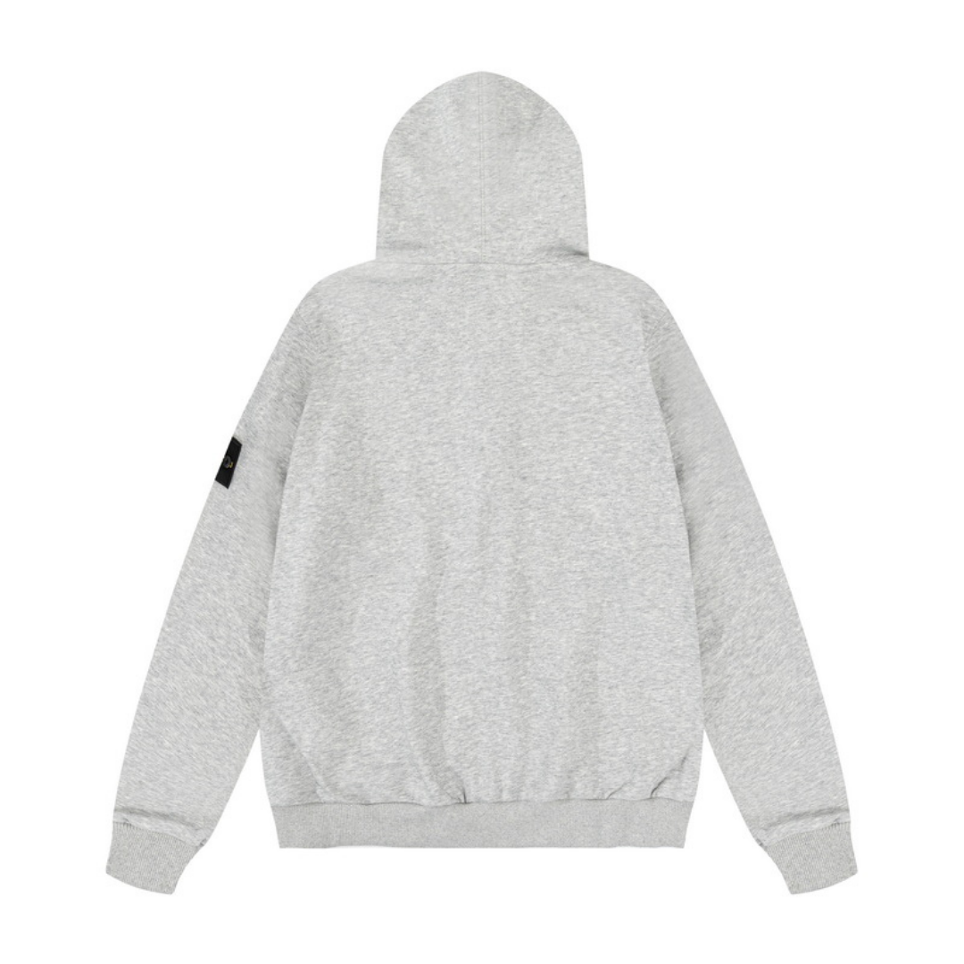 Stone Monogram Zip Hoodie