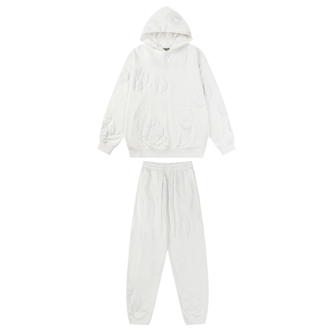 Denim Trs Full White Tracksuit