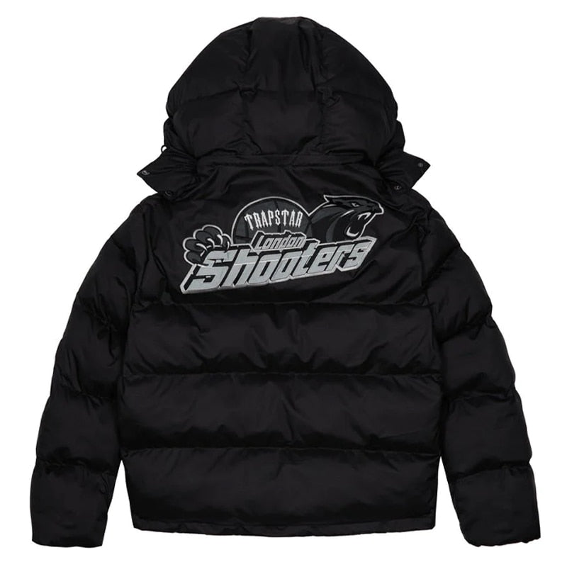 Shooters Hooded Black Reflective Puffer